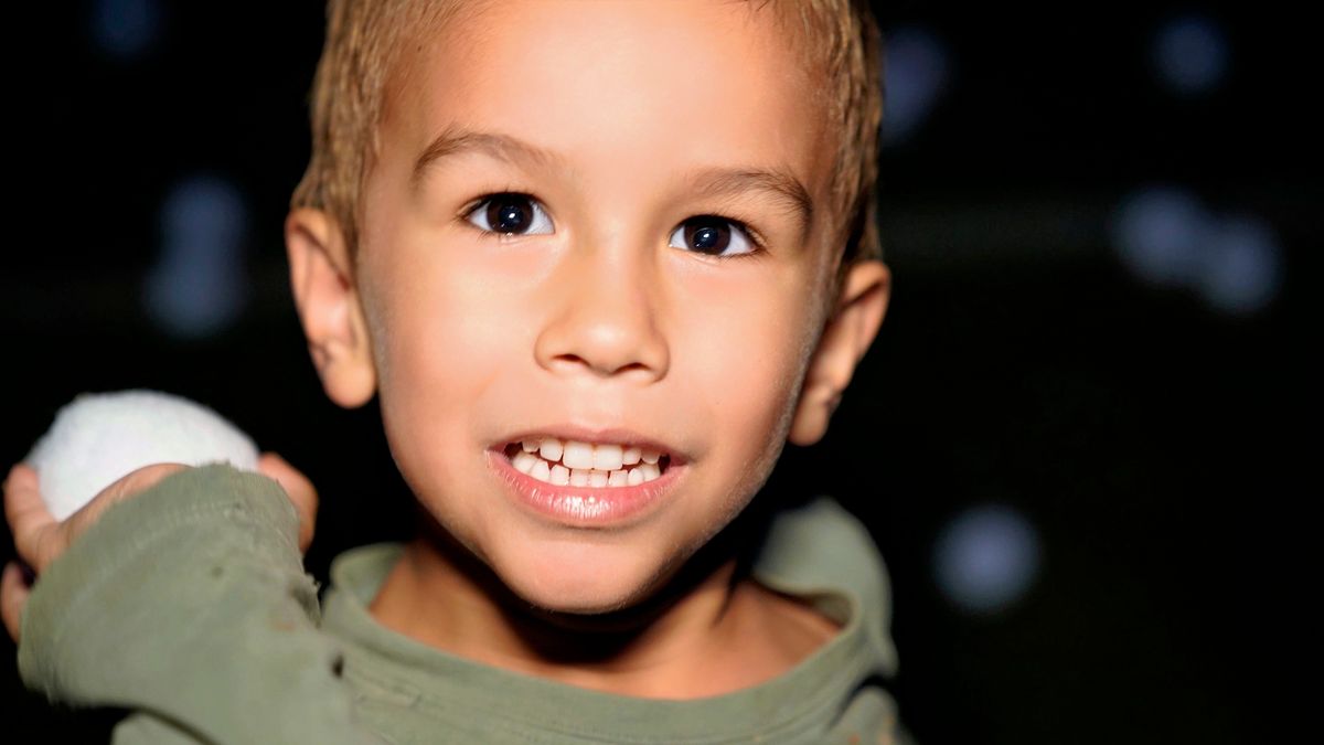 A child smiling at Celebrate Davis