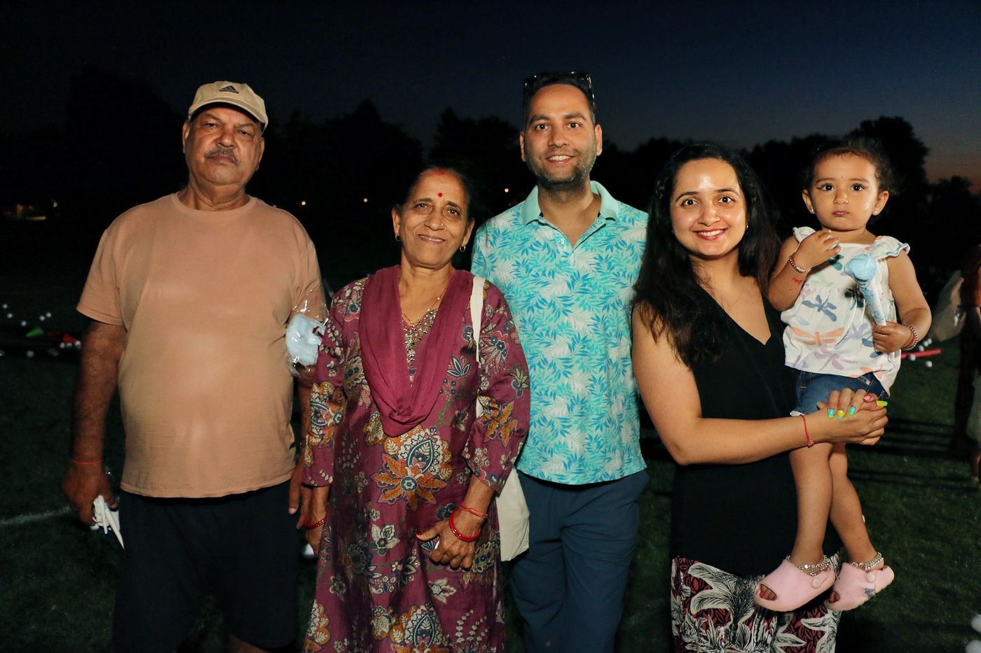 A multigenerational Davis family at a community event